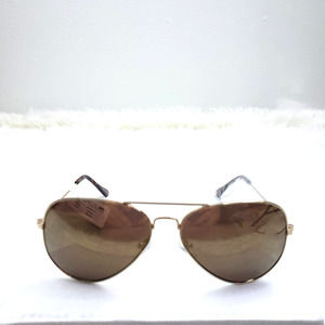 Joe's Jeans Gold Metal Frame Aviator Sunglasses